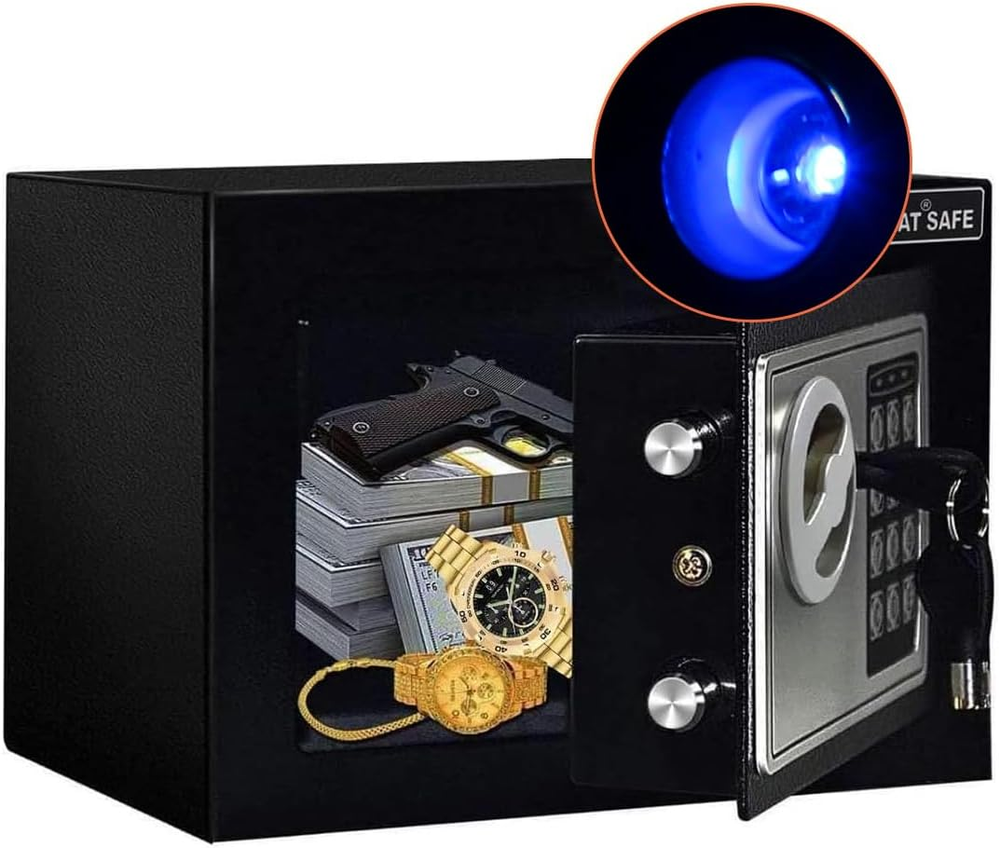 Secure Digital Safe with Induction Light and Steel Construction