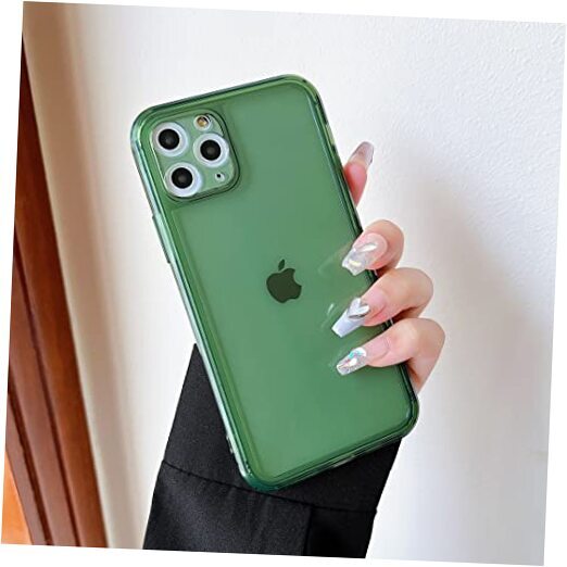 Case for iPhone 11 Pro 5.8 inch,Clear Soft Silicone Bumper Protective Green