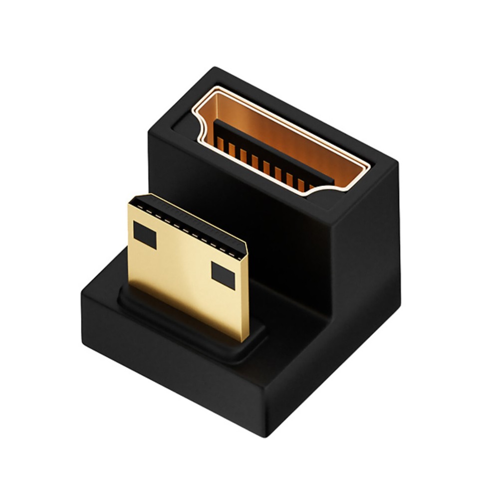 180 Degree U-Shaped Mini HDMI to HDMI Male Female Adapter Extension  