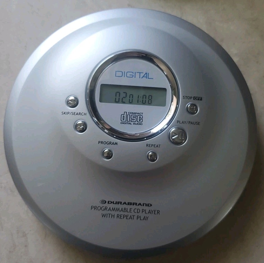 Durabrand CD-56 Portable CD Player Programmable with Repeat Play - Silver Tested