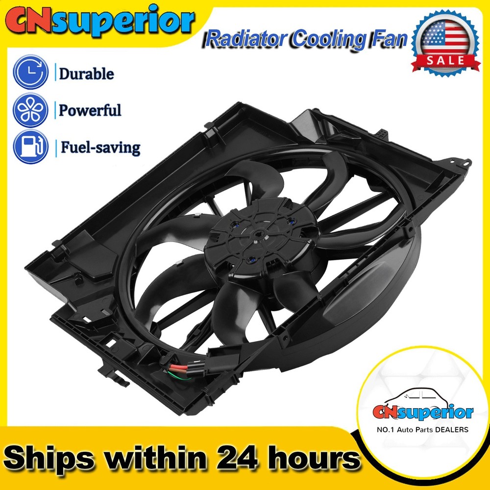 Engine Radiator Cooling Fan Assembly for BMW 135I 335D 335I 335IS 335XI X1 Z4 S+