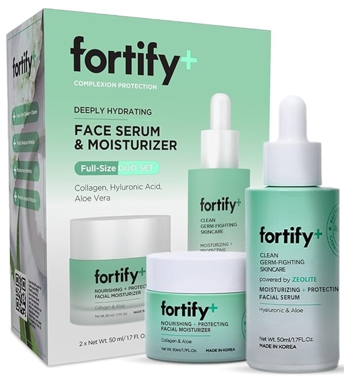 Fortify Ultimate Hydration Facial Set-Moisturizer-Serum Duo-2 x net 50ML / 1.7Fl