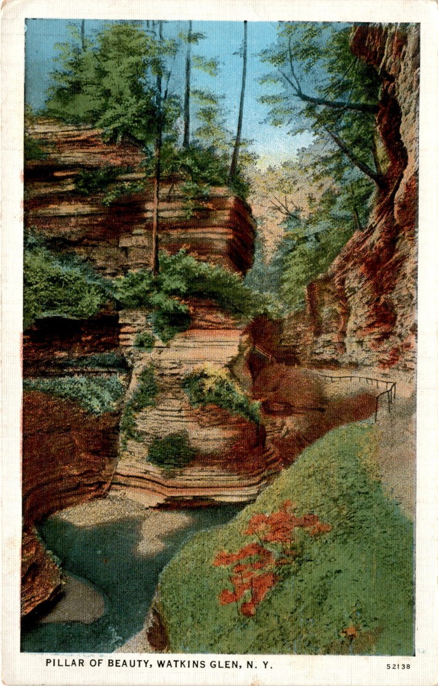 PILLAR OF BEAUTY, WATKINS GLEN, N. Y., R Postcard