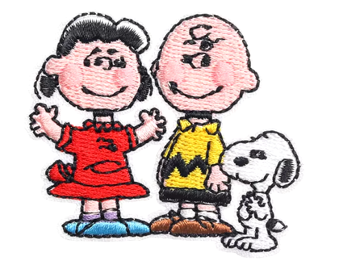 CHARLIE BROWN, SNOOPY, LUCY - PEANUTS COMIC STRIP - Embroidered Iron-On Patch