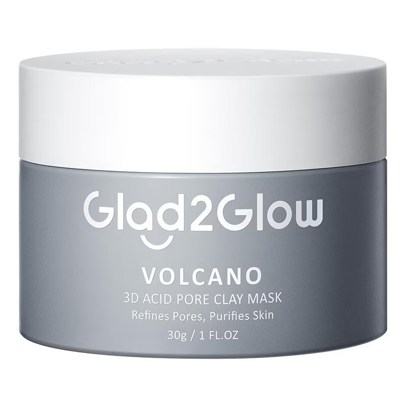 GLAD2GLOW Volcano Detox Clay Mask for Anti-Aging Blackheads Pores Acne 30g-image
