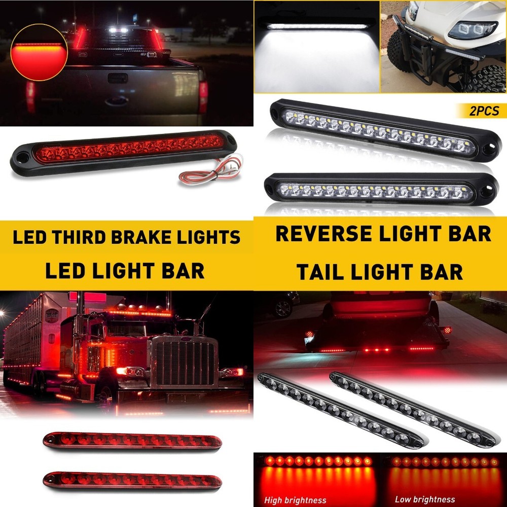 Pure Red LED Third 3rd Brake Light Lamp for Most Truck SUV Jeep 15-LEDs Super M