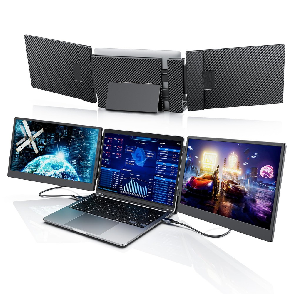 14-inch S3 Triple Portable Laptop Monitor Extender Plug and Play USB-C