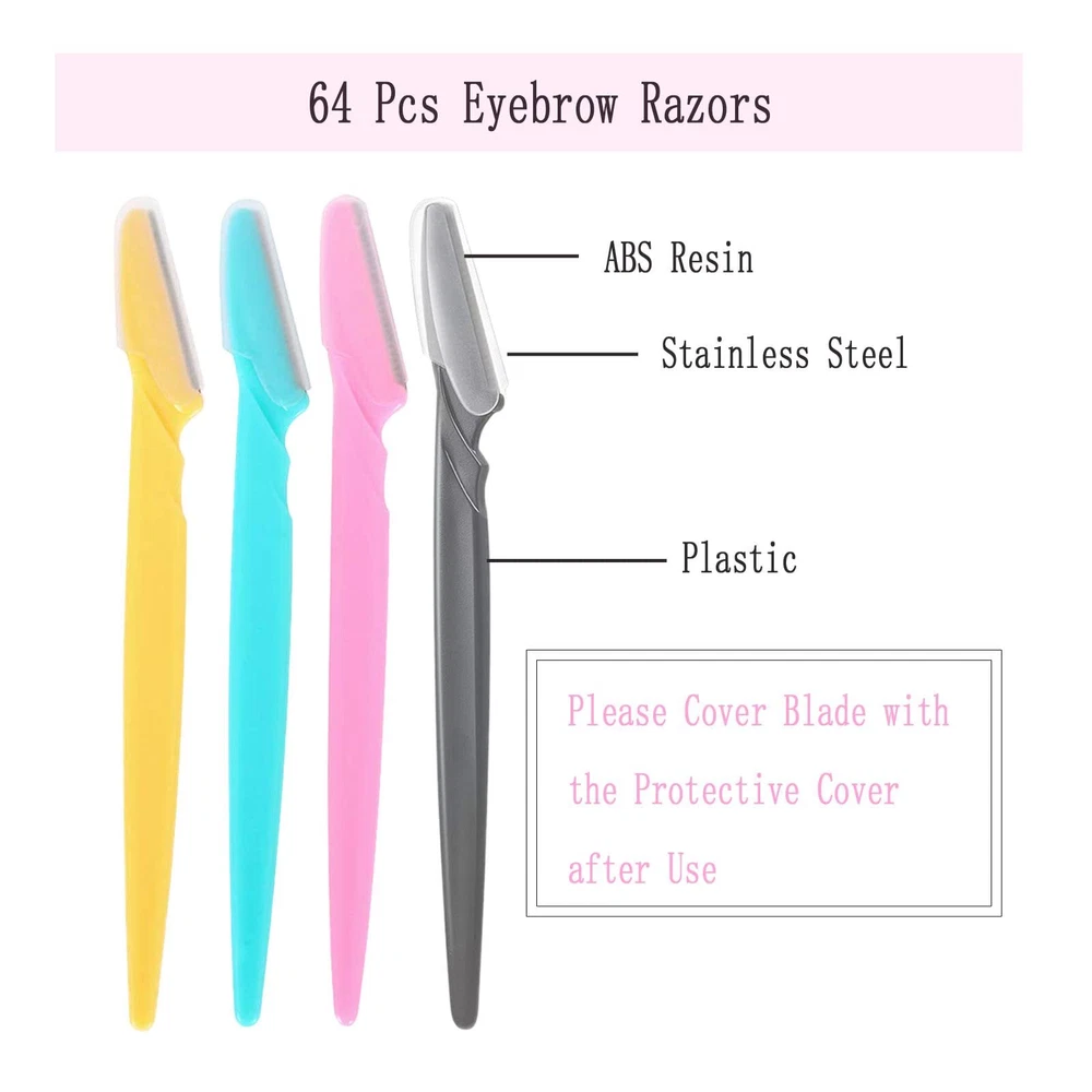 Eyebrow Razor 64 Pcs Face Razors Eyebrow Razors for Women Multipurpose ...