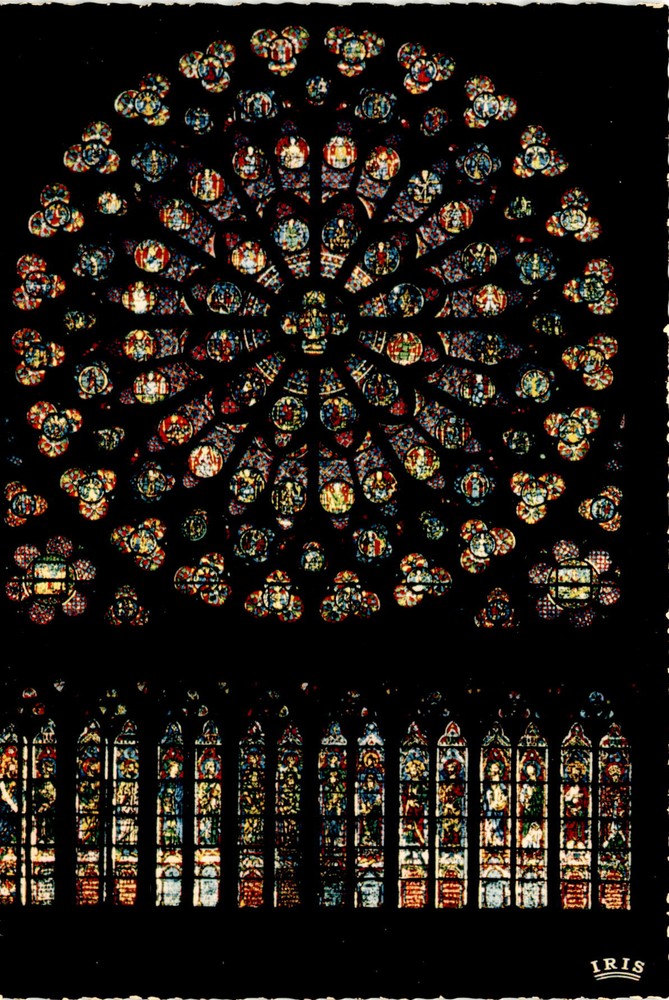 IRIS PARIS, 560 Rosace Sud de Notre-Dame, Editions CHANTAL Postcard