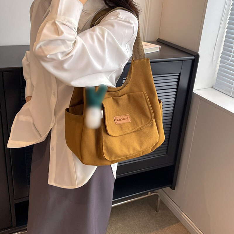 Women's Fashion Canvas Tote Bag - Spacious Versatile Shoulder Bag