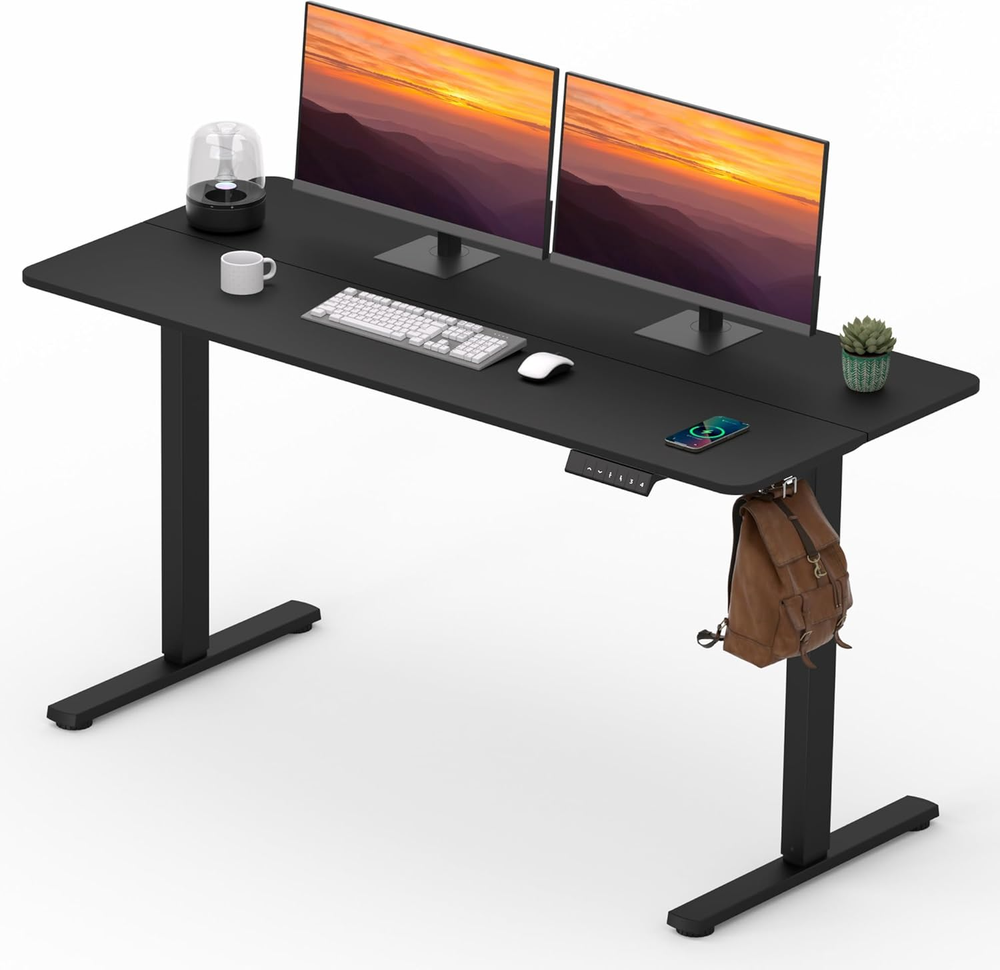 Adjustable Stand up Desk with Memory Preset, Standing Desks 55 X 24 Inch Electri