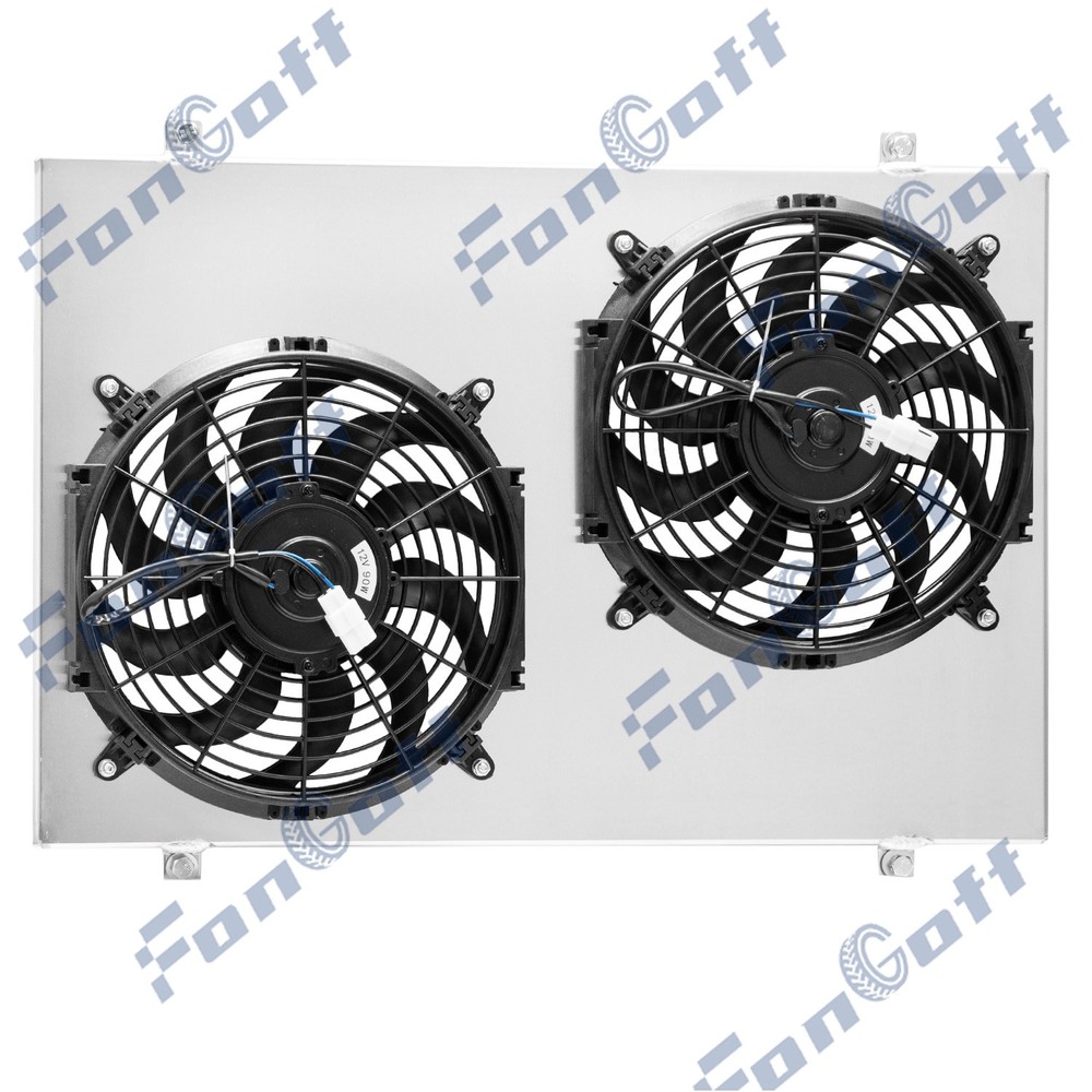 Aluminum Shroud+Electric Fan Fit 1985-1996 Ford F-150 F-250 F-350 Bronco 4.9L US