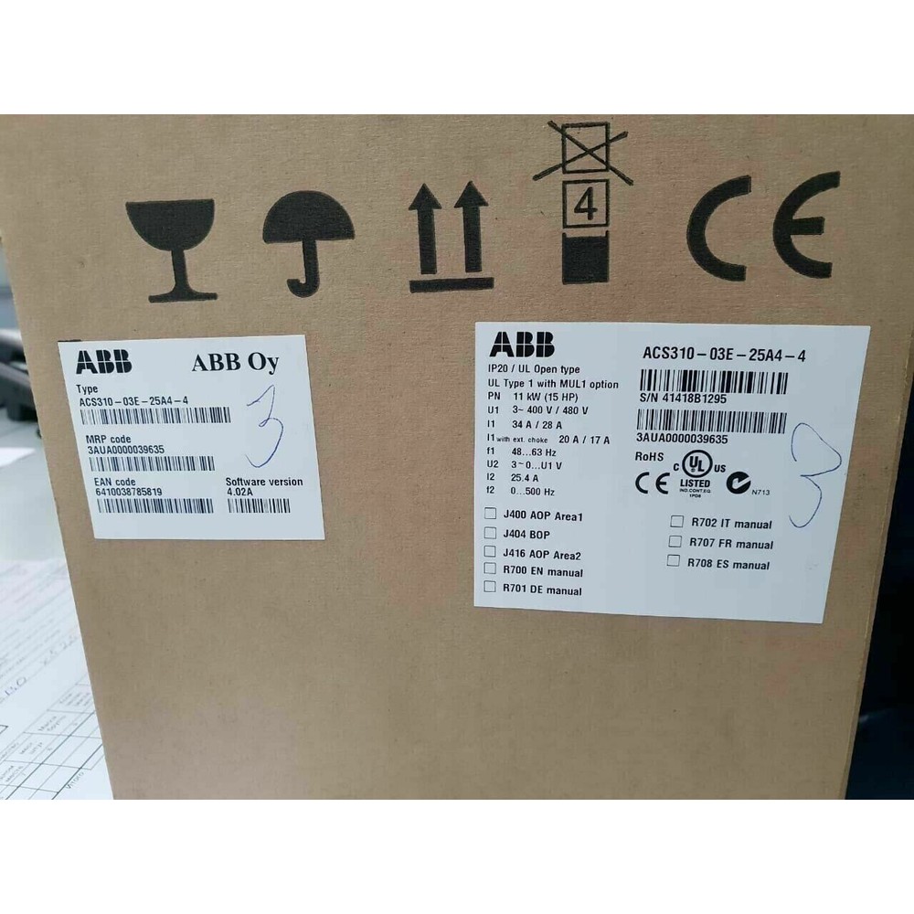 One New Inverter ACS310-03E-25A4-4 3P AC380V~480V 11KW #A6-4