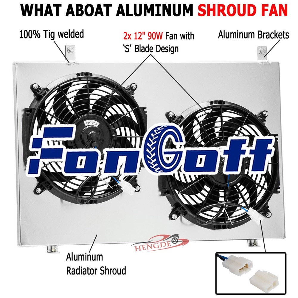 Aluminum Shroud Fan Fits 1998-04 Nissan Frontier 2000-04 Xterra 2.4L AT CC2215