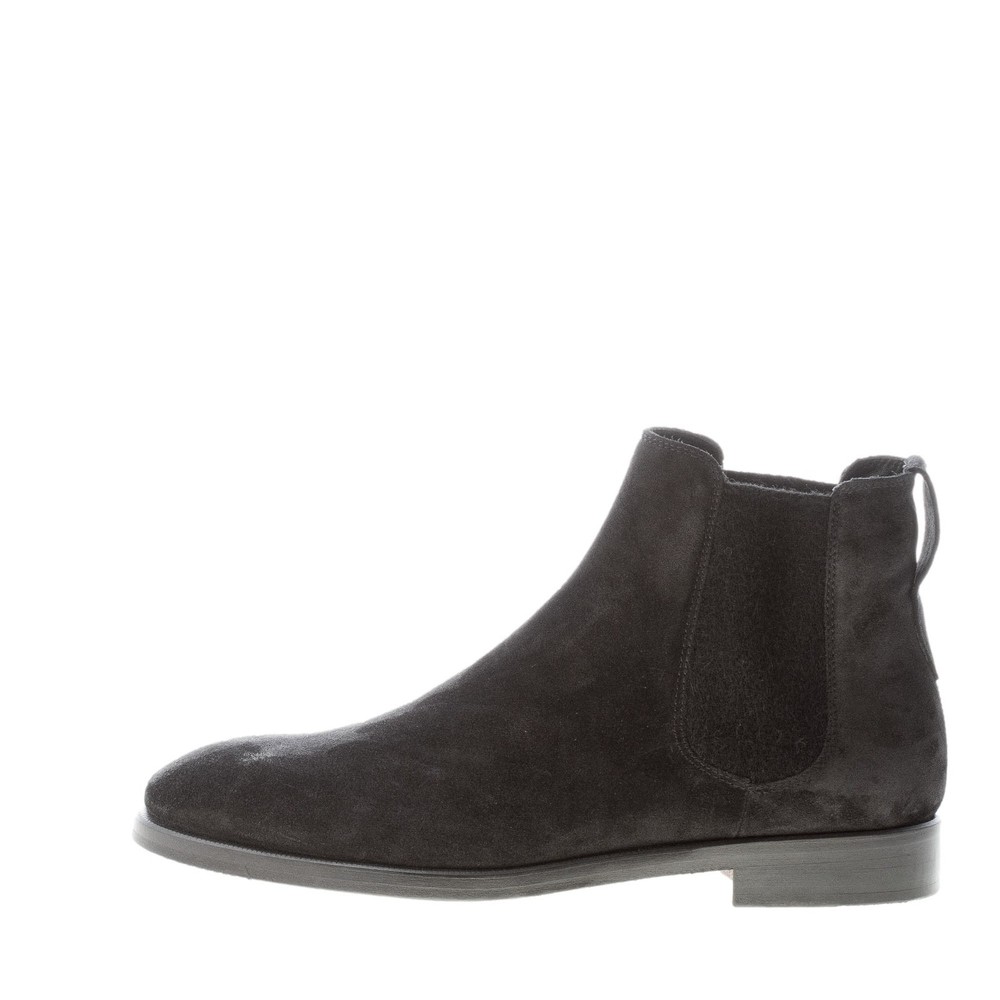 JEROLD WILTON Mens Black Suede Chelsea Boots Almond Toe Ankle Shoes