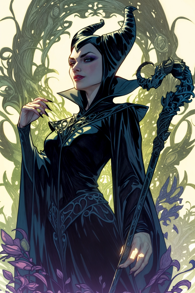 MALEFICENT Fine Art Print 13x19 Limited 1 of 30 Princess Sleeping Beauty
