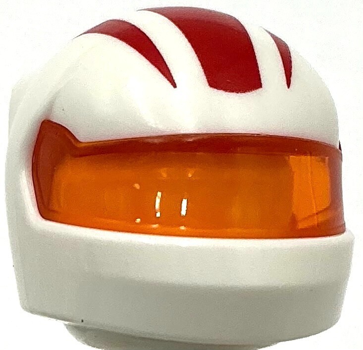 Lego New White Minifigure Headgear Helmet Formula 1 Molded Visor Part