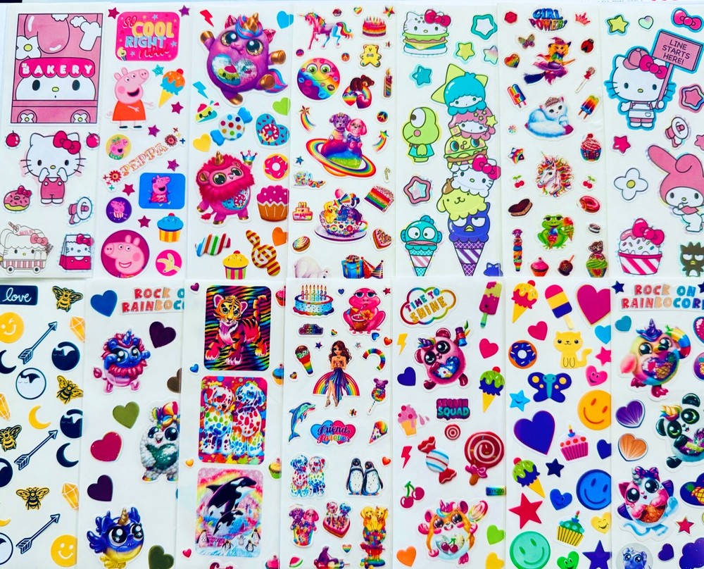22+ New Sticker Sheets | Wholesale Stickers Lot | Mixed Themes 4 All Occasions