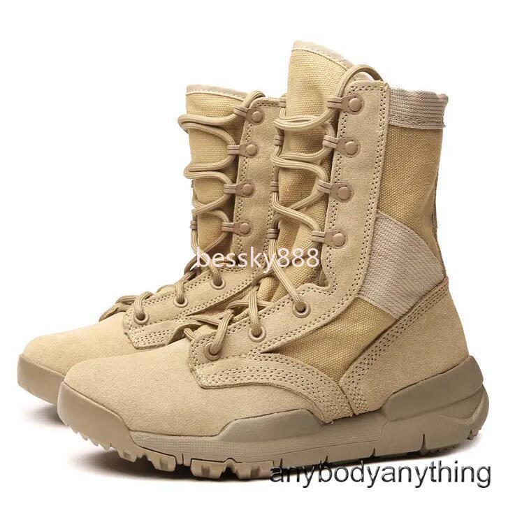 Men's Tactical Side Zipper Combat Boots for Hiking and Outdoor Work