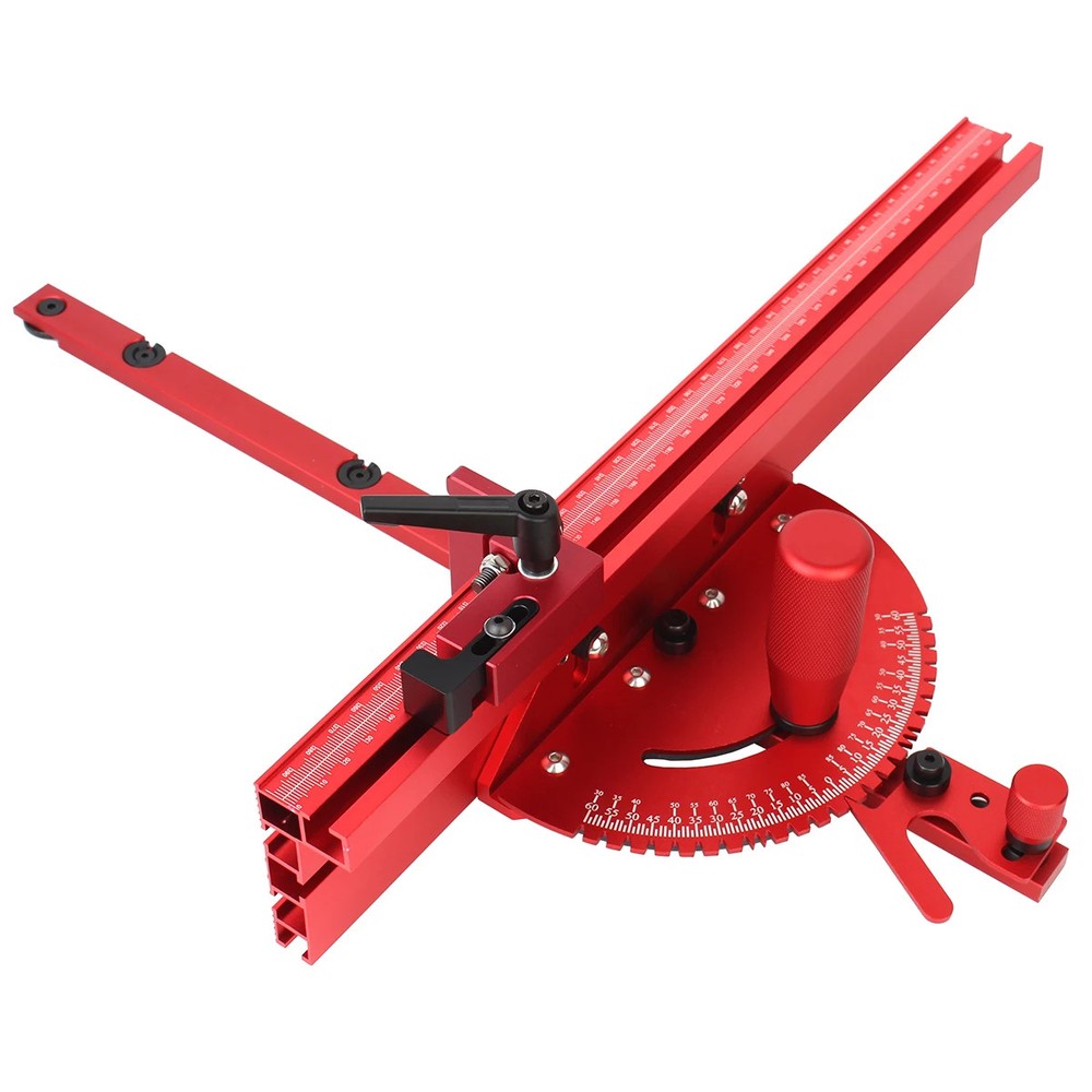 Table Saw Miter Gauge Set 400mm Fence Track Stop Sawing Angle Ruler Wood Tool