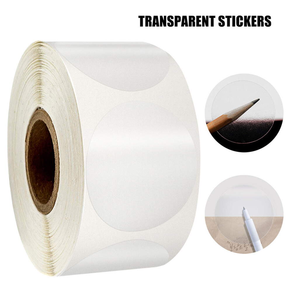500PCS Gift Favor Decals Round Sticker Gift Package Sticker Clear Dot Labels