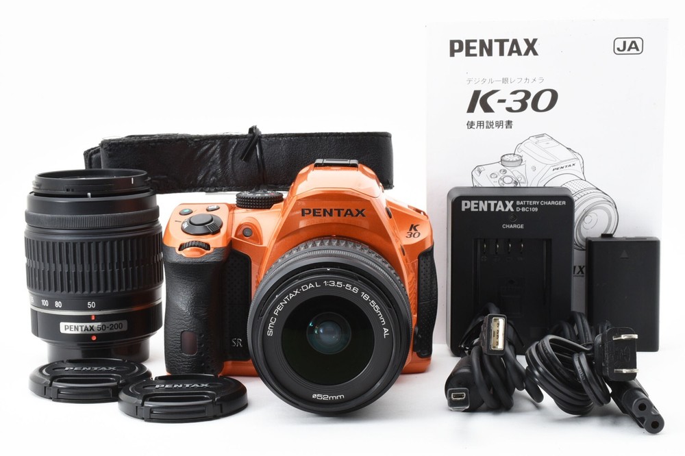 PENTAX K-30 16.3MP Digital SLR Camera w/18-55 & 50-200mm Lenses From JAPAN #2310