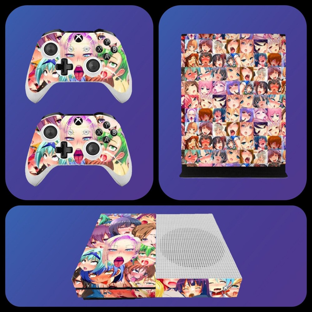 3 Piece Gaming Console Decal Anime Vinyl Skin For OneS/ Slim and 2 Controllers