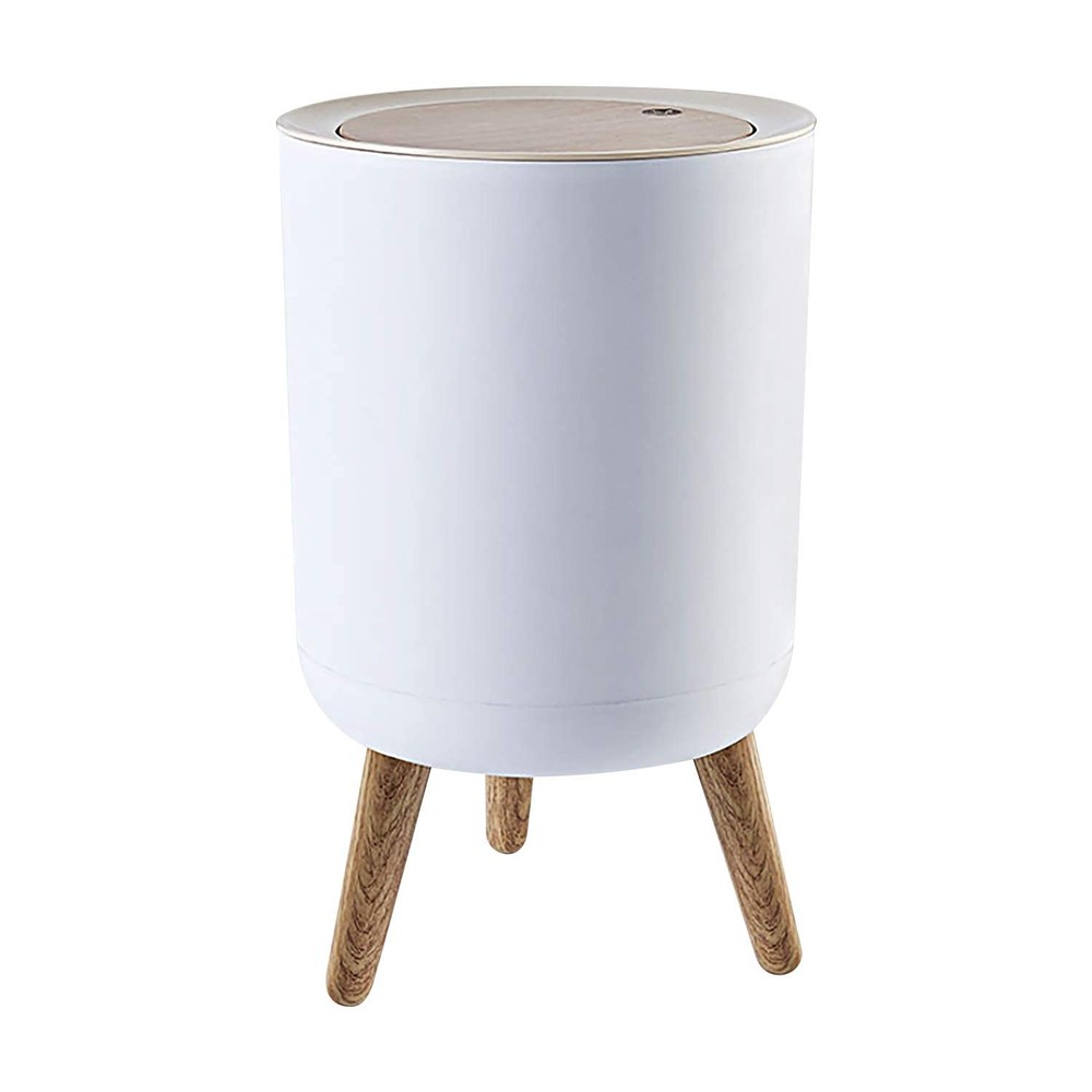Trash can，7Liter/1.8 Gallon Garbage can with Press top Lid，Nordic Modern Wast...