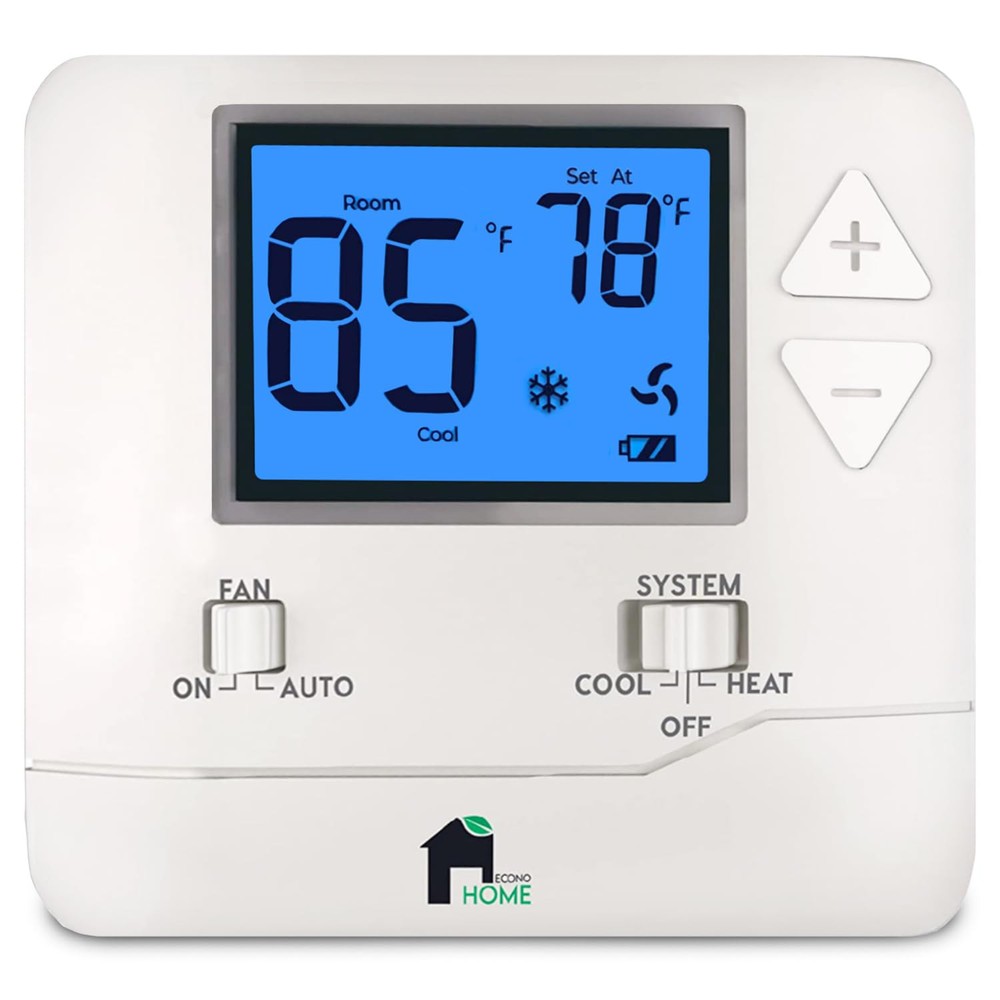 Non-Programmable Thermostat for Home - Heat & Cooling Temperature Control - E...