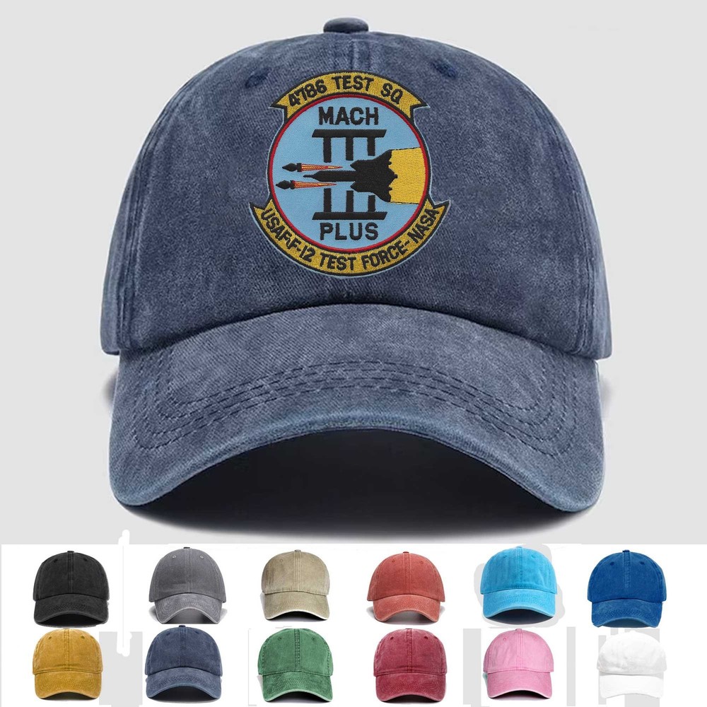Custom Embroidered Hat 4786 Test Squadron, Veteran Cap, Trucker Hat, Gift Idea