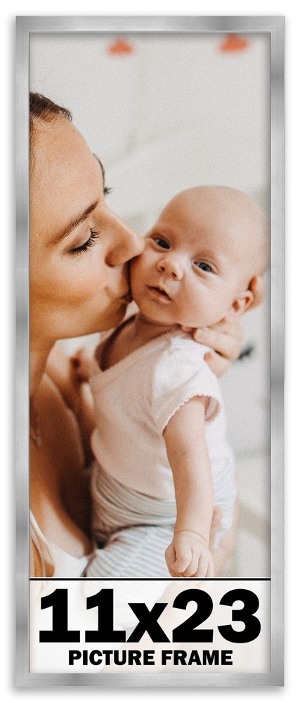 11x23 Frame Stainless Steel Silver Picture Frame Photo Frame UV Acrylic