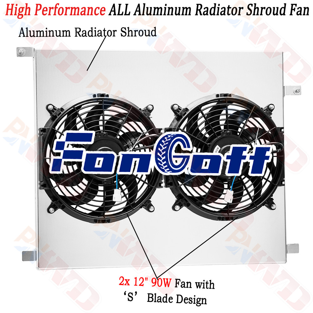 Aluminum Radiator Shroud Fan for 2005-2015 2014 2009 Toyota Tacoma 2.7L 4.0L AT