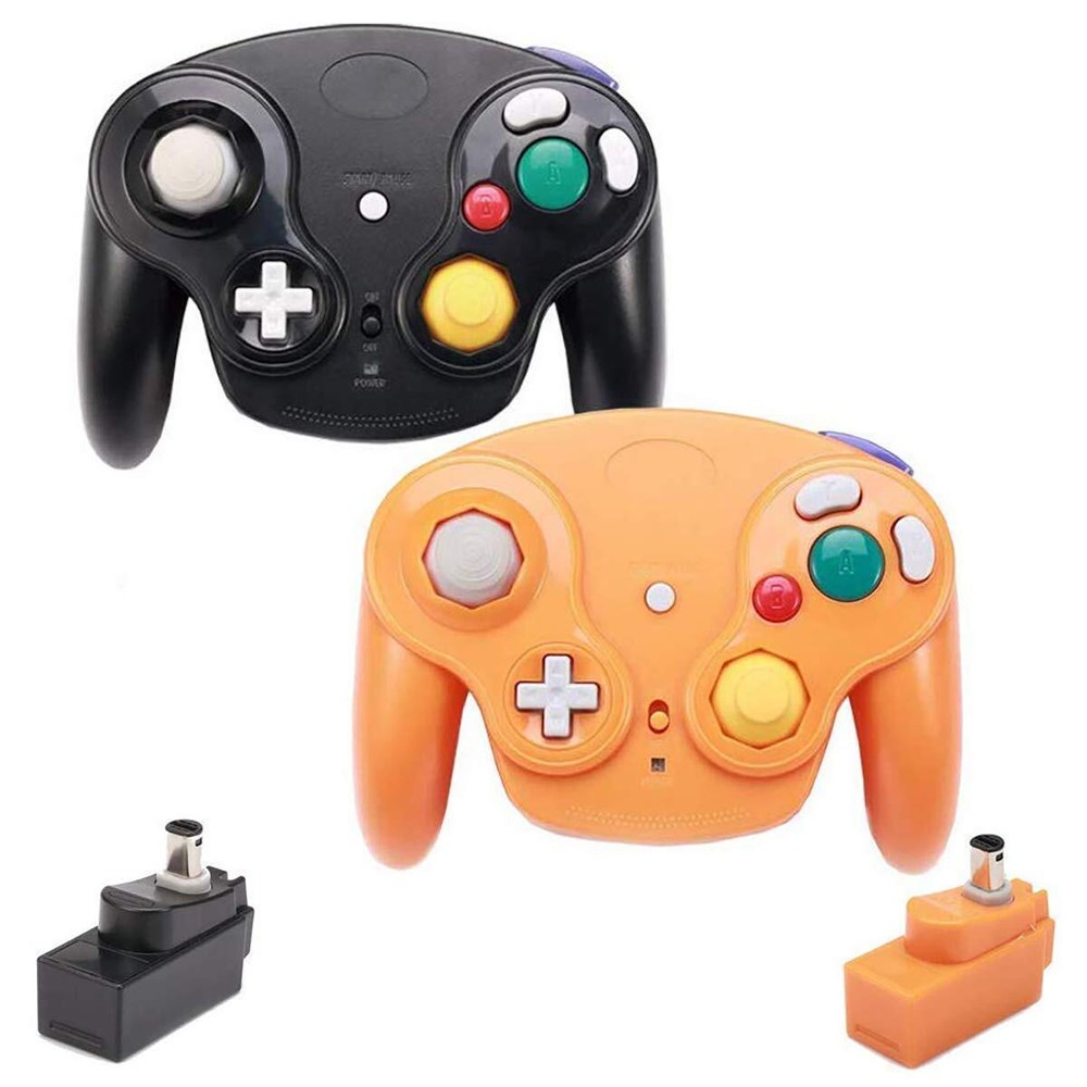 VTone Wireless Game Cube Controller, 2 Pieces 2.4G Wireless Classic Gamepad w...