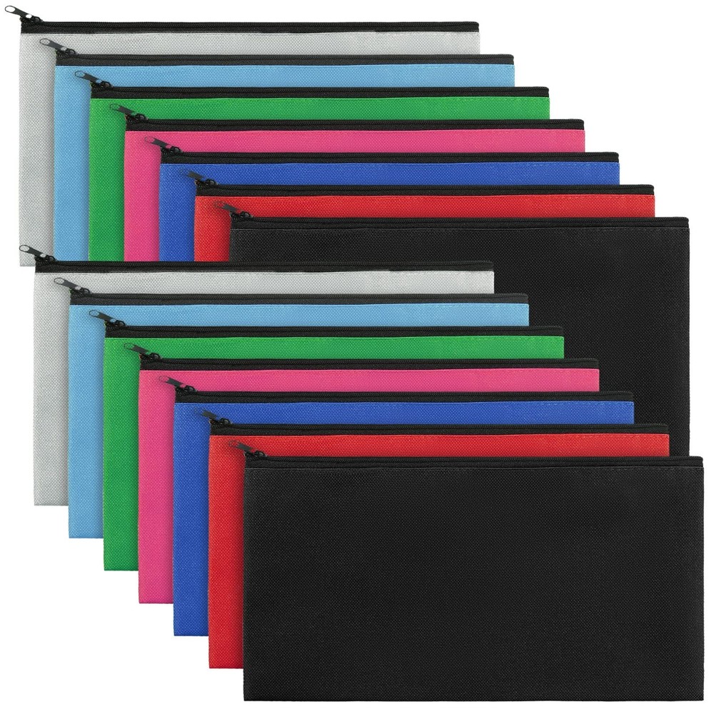 14 Pack Money Bank Bags with Zipper Security Deposit Money Pouch for Cash wit...