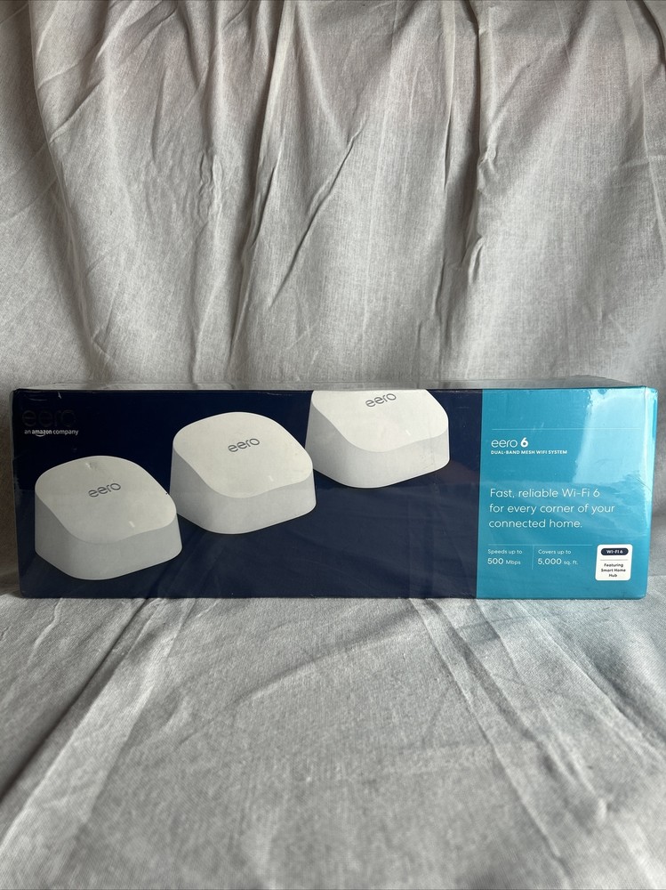 eero 6 AX1800 1800 Mbps 4 Port 900 Mbps Dual-Band Mesh Wi-Fi 6 System - M110311