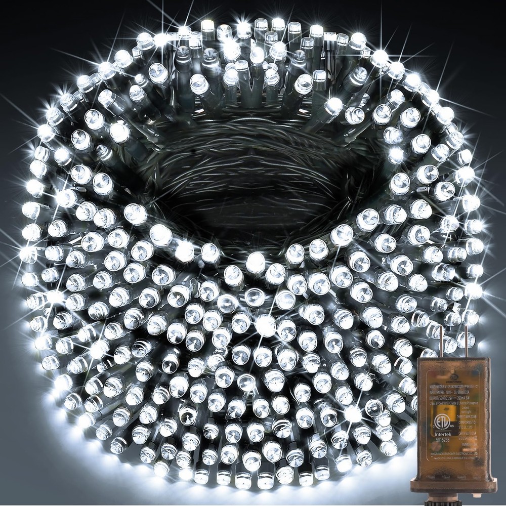 KNONEW 600ft 1500 LED String Lights Outdoor Christmas Lights 8 Modes & Timer ...