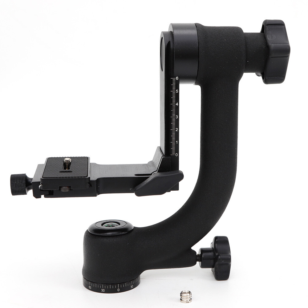 360 Alloy Panoramic Gimbal Tripod Head Use for DSLR Camera Full Lens QR Plate