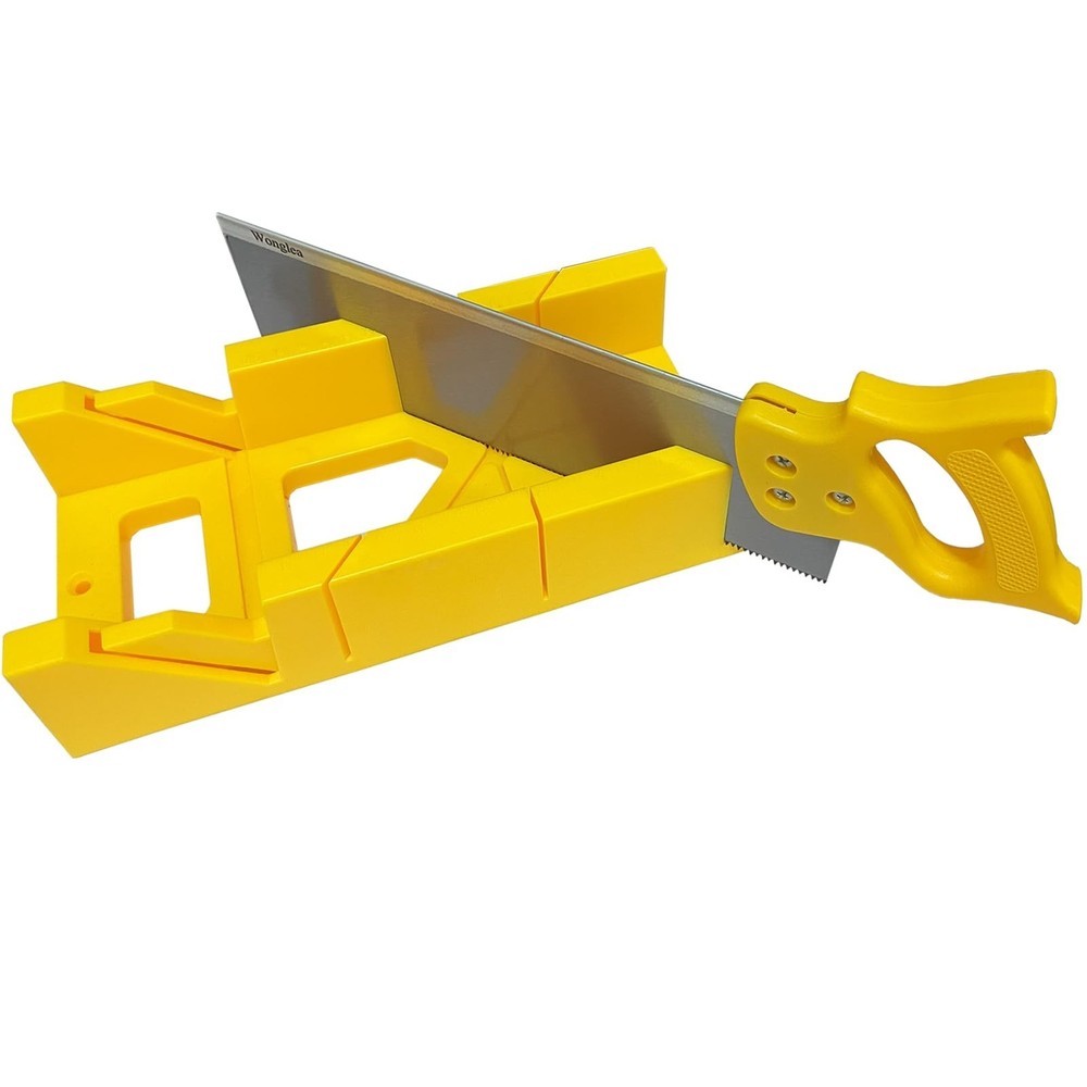 Mitre Box and Saw Set for Wood, Gypsum – Miter Box with 45° & 90°