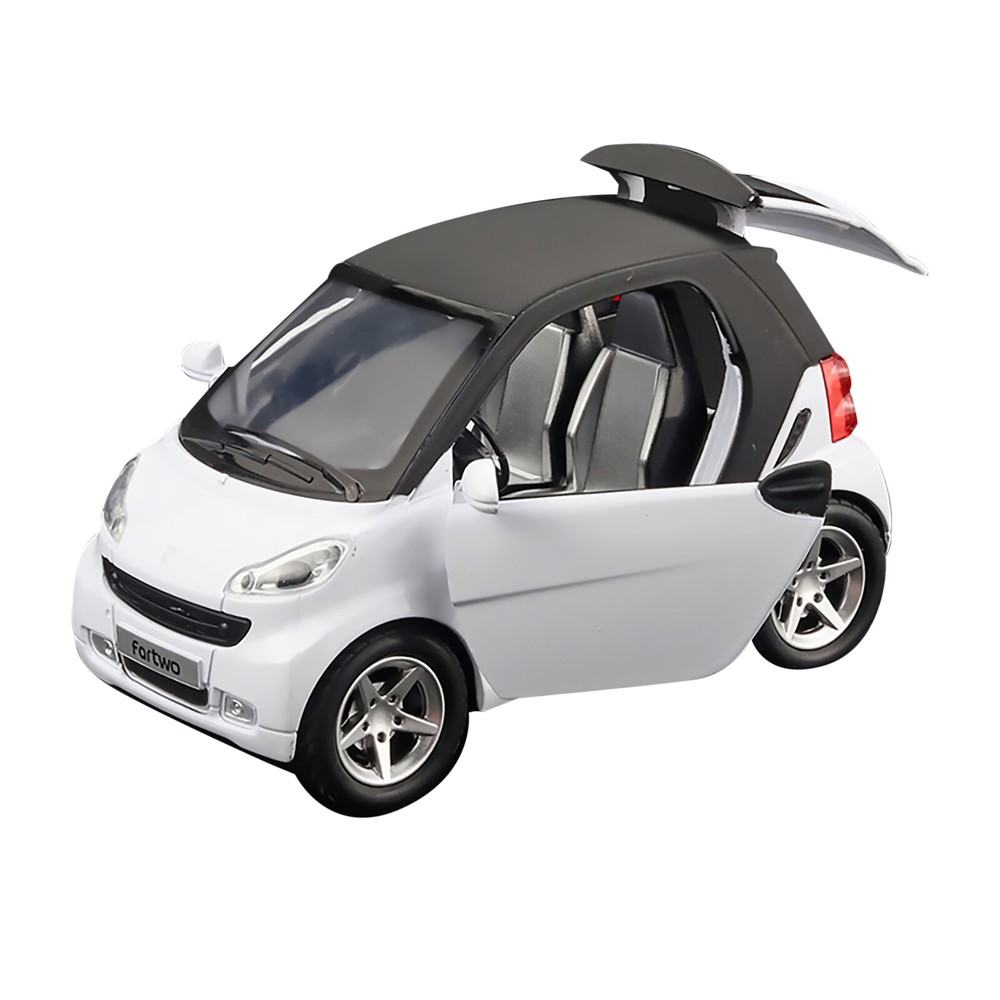 1:32 Model Car Metal Diecast Toy Vehicle Kids Sound Light Gift For Smart ForTwo