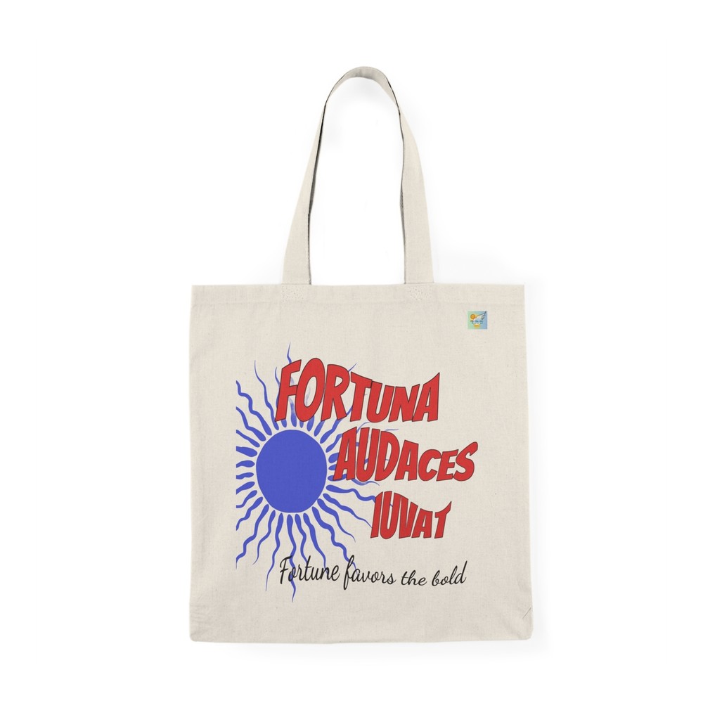 Eco-Friendly Canvas Tote Bag with Roman Wisdom Quote for Shopping