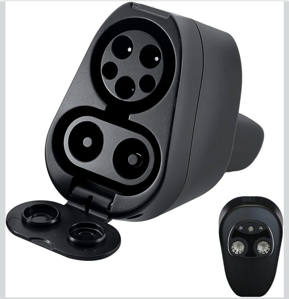 2in1 CCS1 & J1772 to Tesla Adapter, Fit for Tesla Model Y 3 X S(with CCS Enabled