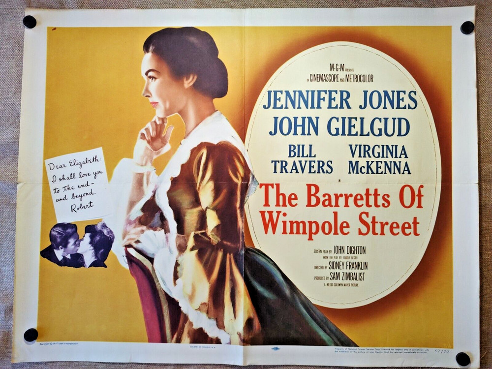 The Barretts of Wimpole Street (1957) Vintage Movie Poster 1/2sheet 22