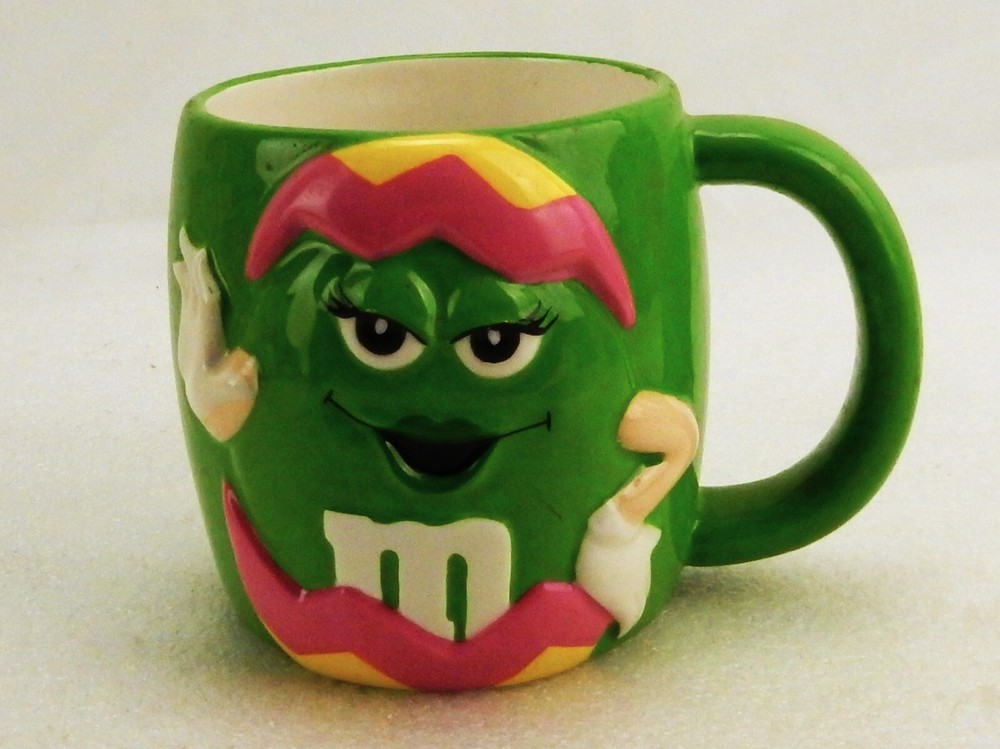 Green M&M Easter Egg Porcelain Mug for Coffee and Hot Chocolate-image