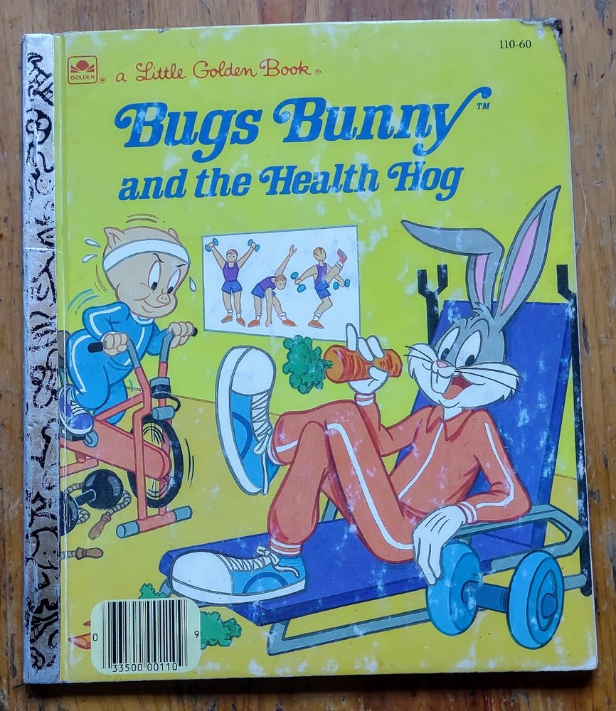 Little Golden Book Bugs Bunny and the Health Hog 110-60  1986 C Edition