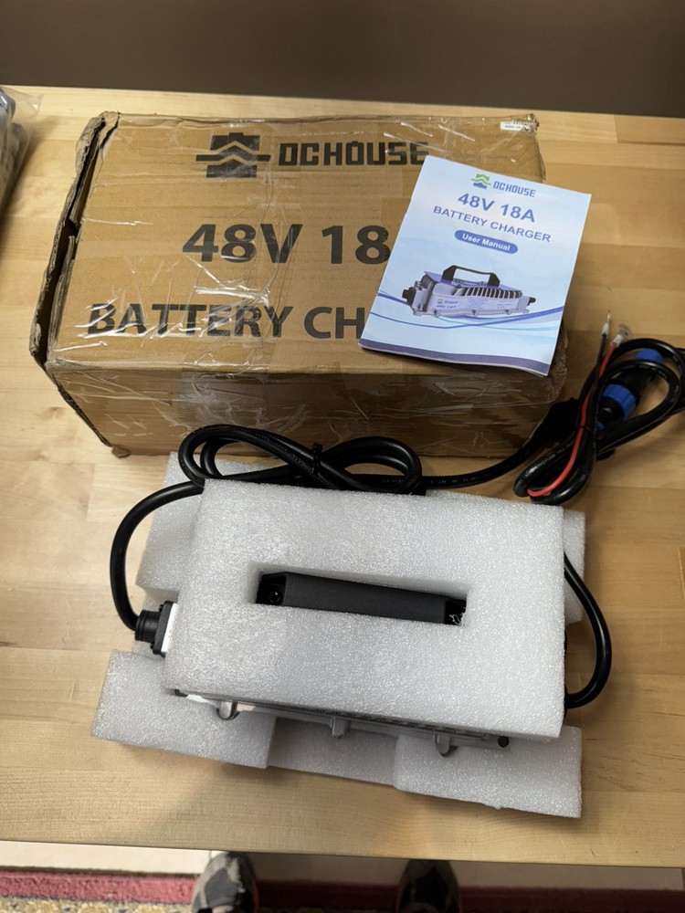 DC HOUSE 48V 18Amp LiFePO4 Golf Cart Battery Charger Portable AC to DC