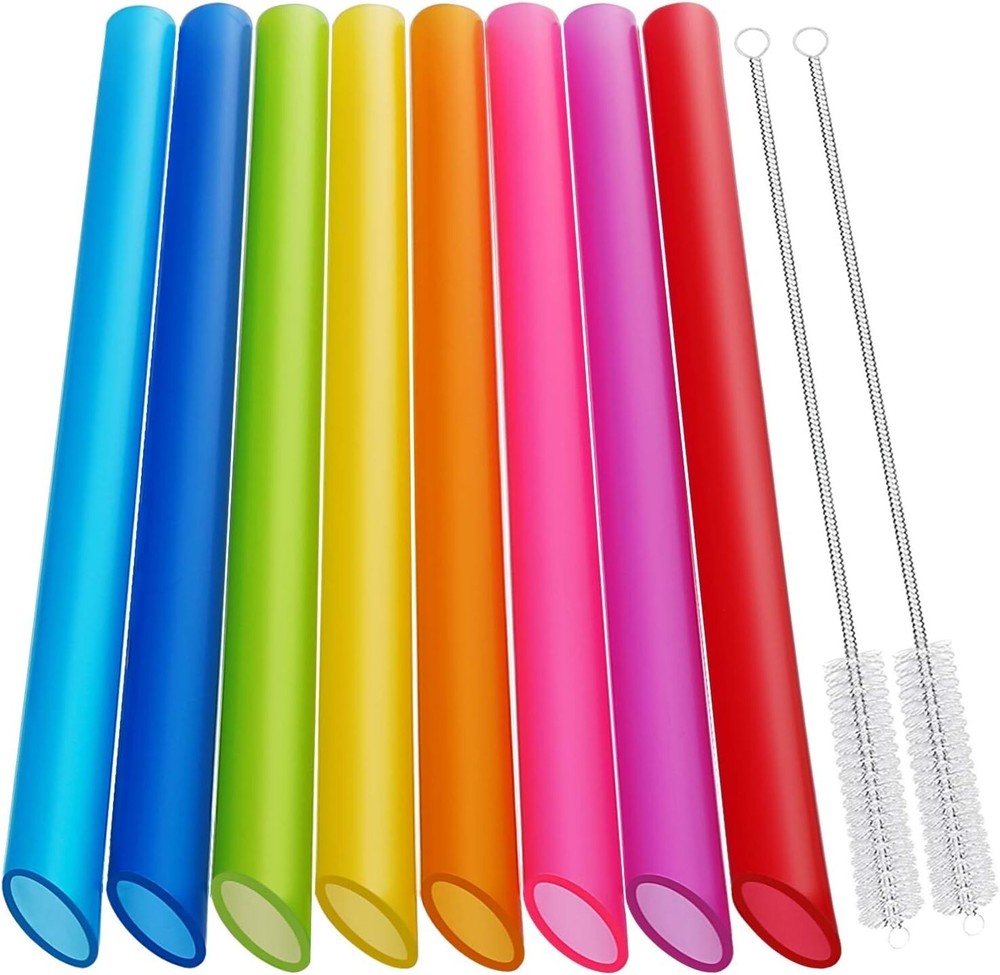 Pajitas para batidos reutilizables Jumbo extra anchas para batido té Bobba