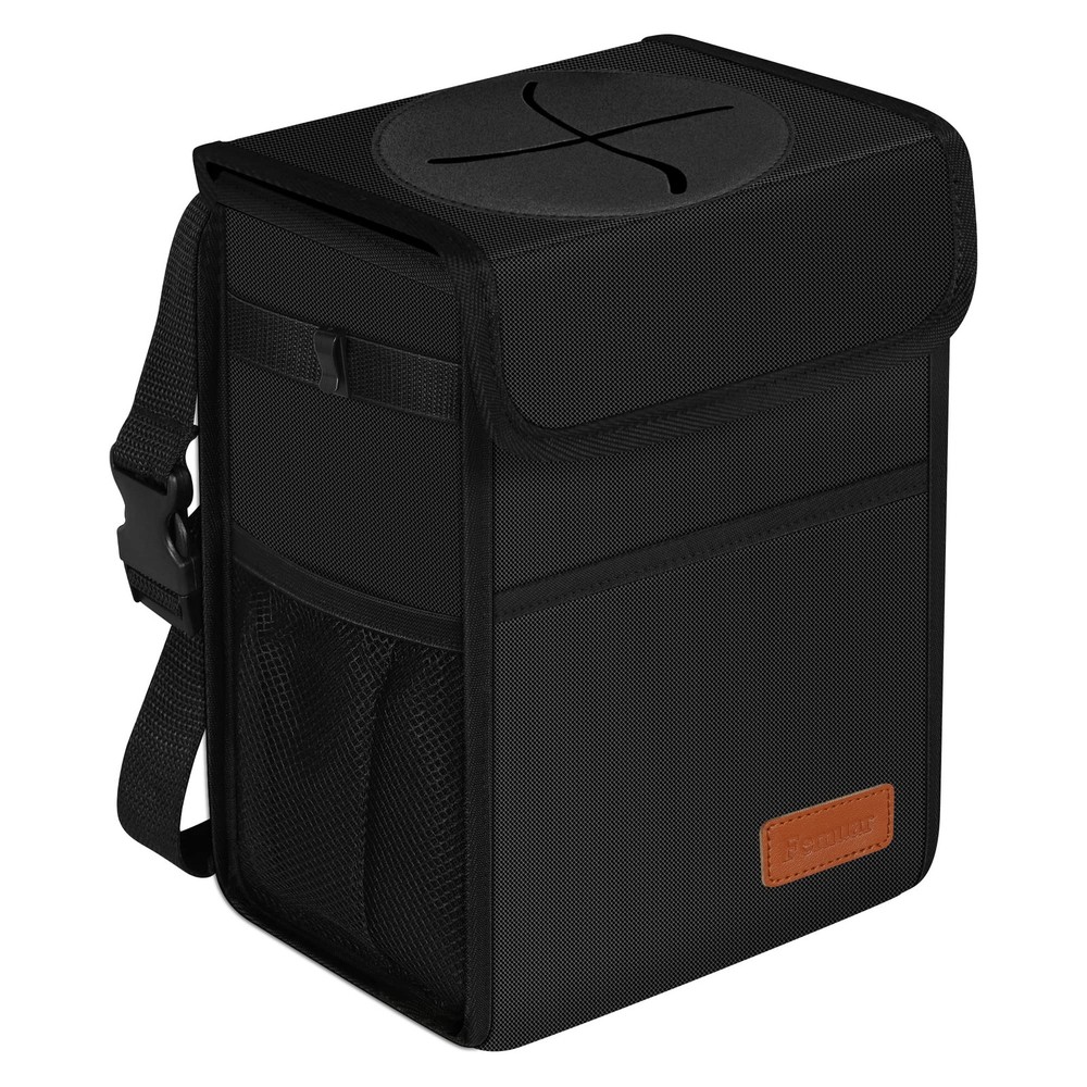 Leak Proof Car Trash Can with Lid - Waterproof Automotive Garbage Bin for SUV...