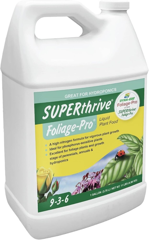 SUPERthrive DYNA-GRO Foliage-Pre & Pro 9-3-6, 1 Gallon - Plant Food