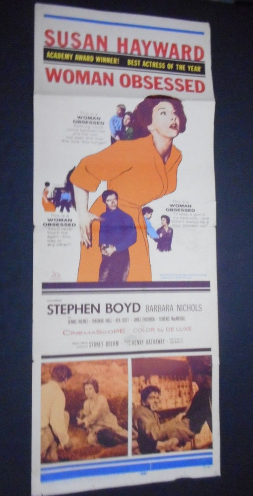 *                  Woman Obsessed-1959 movie insert poster-Hayward-Nichols-Boyce
