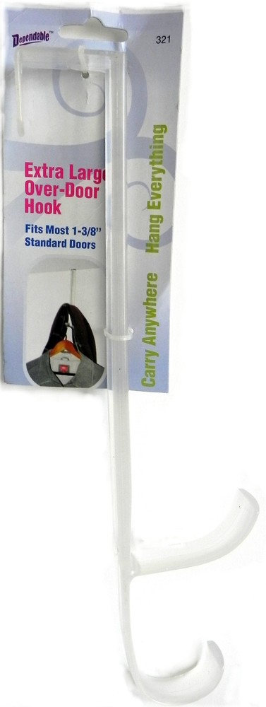 2 Over The Door Hook Extra Long Home School Dorm Work Ships Fast From New York-image